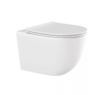 Invena Tinos kerek fehér fali wc soft close wc tetővel CE-91-001-W