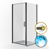 Wellis Quadrum Black szögletes zuhanykabin 90x90